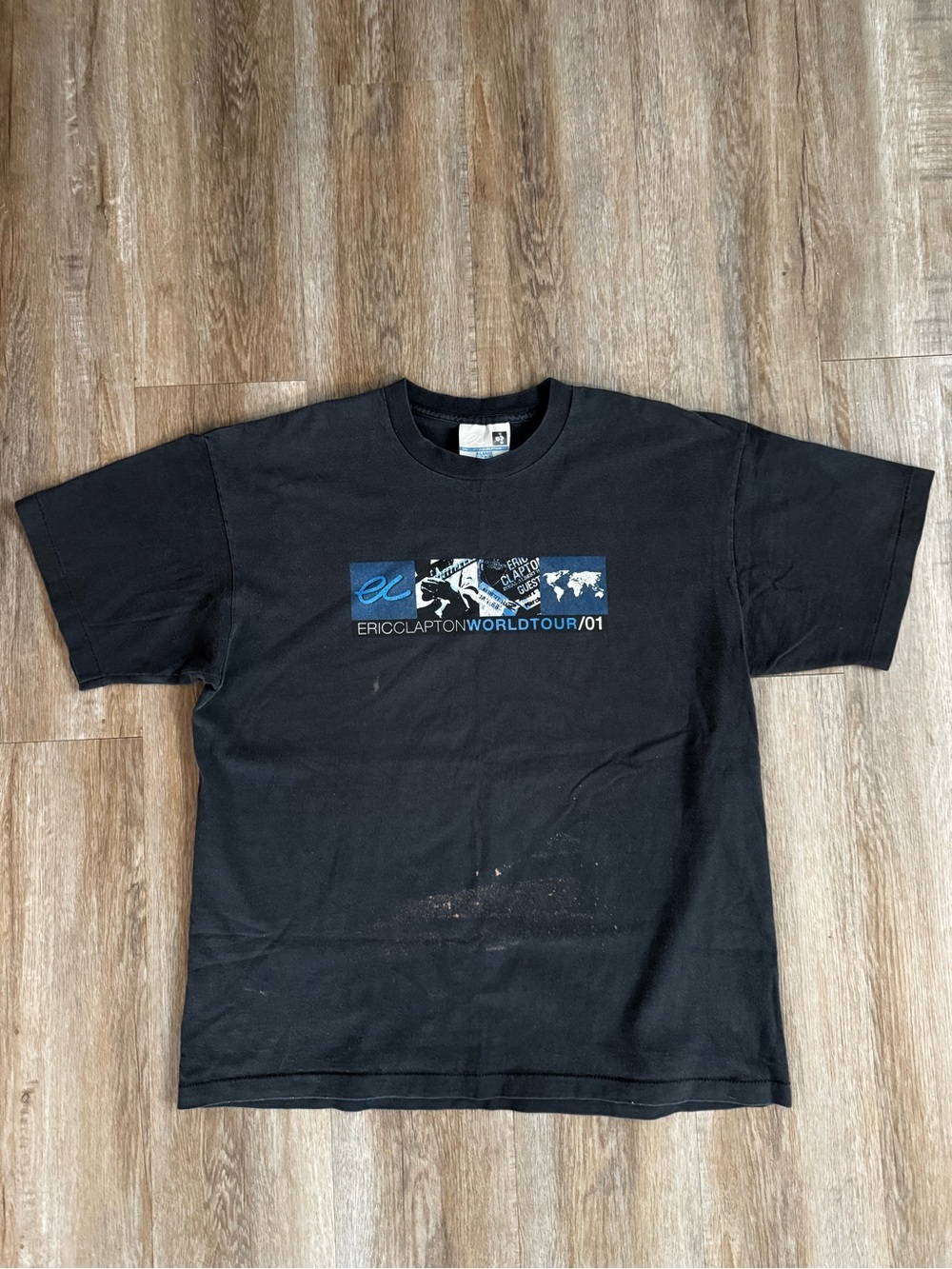 Vintage Eric Clapton World Tour 01 T-Shirt - size XLarge single stitch